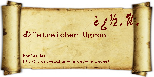 Östreicher Ugron névjegykártya